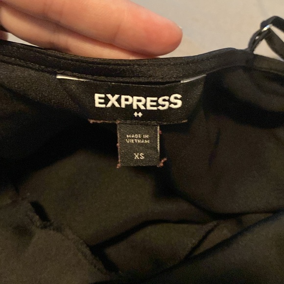 Cowl neck black camisole top with adjustable straps - Picture 3 of 3